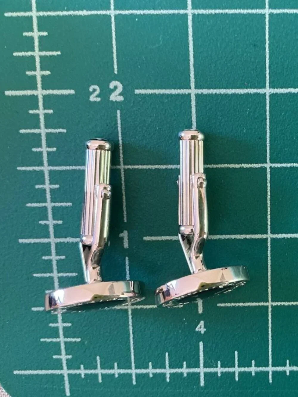Vintage Rare Montblac Cuff Links - Stainless Steel with Onyx